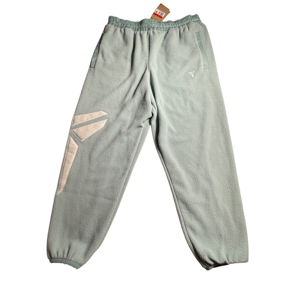 Men's Kobe Bryant Winterized Basketball Mamba Fleece Pants Teal Loose Fit L-$120